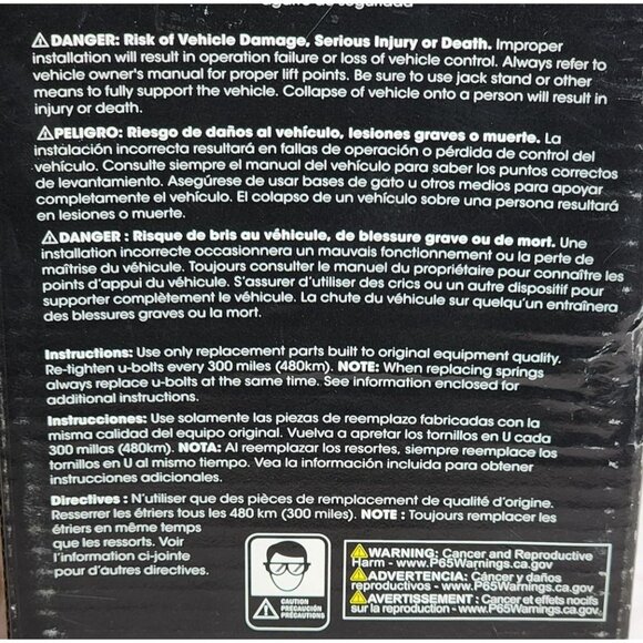 Auto Craft Round U-Bolt Spring Kit 2Pk 1/2”x8” (20.3cm) ACI30136 | Heavy Duty - Picture 7 of 8
